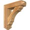 Ekena Millwork Olympic Arts and Crafts Rough Sawn Bracket w/ Offset Brace, Western Red Cedar, 6"W x 22"D x 22"H BKT0604X22X22OLY03RWR - alternate 1